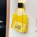 Summer Fashion Mesh Handbag Totes Hollow Out Shoulder Bags For Women Female Casual Fashion Large Capacity Shopping Pack