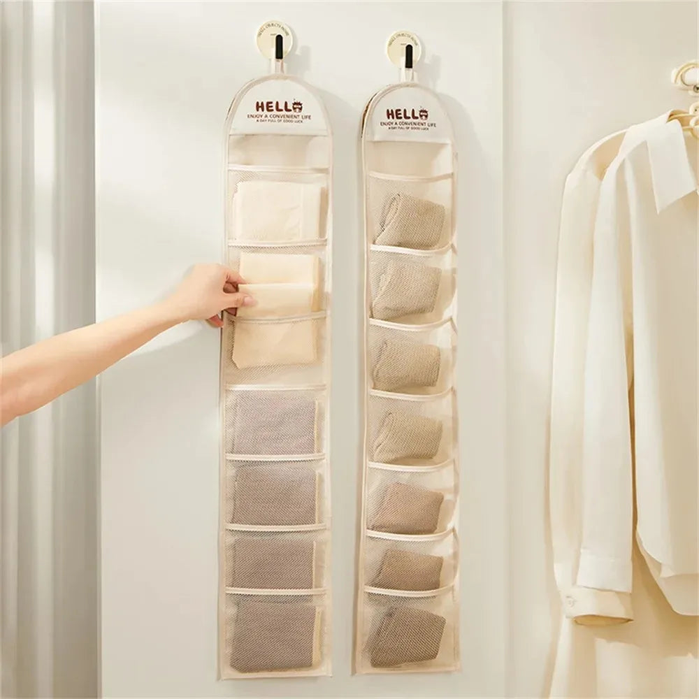 Underwear Storage Bag Socks Girl's Hair Ties Storage Bag Multi-layer Storage Hanging Storage Dorm Room Back Door Storage Bags
