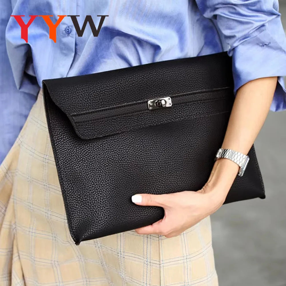 New Leather Envelope Clutch Bag Large Capacity Designer Clutch bolso acrilico mujer Party Handbags for Women Formal Evening Bag