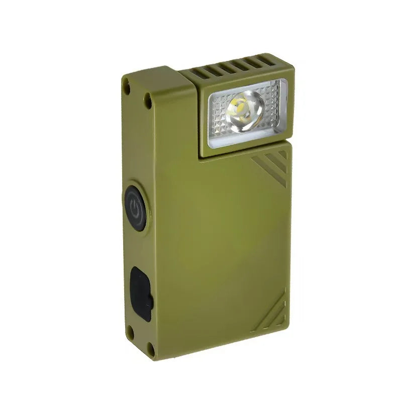 EDC Flashlight 400 Lumens Rechargeable Mini Dual Light RGB White Type C Portable Pocket Flashlight for Outdoor Camping Hiking