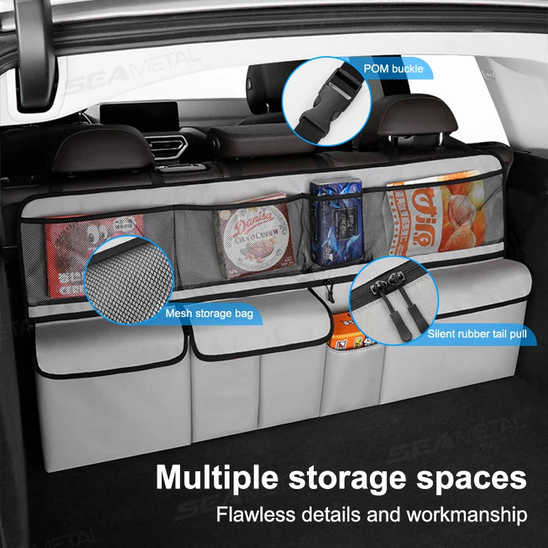 AUTOMECHANIST Car Trunk Storage Bag Universal Auto Trunk Organizer Car Seat Back Hanging Bag Foldable Car Storage Bags Accessory