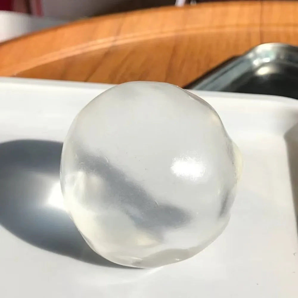 Soft Coconut Oil Stress Ball Stress Relief Non-rebound Squeeze Sensory Fidget Ball Reusable Shapeable Decompression Pinch Toy