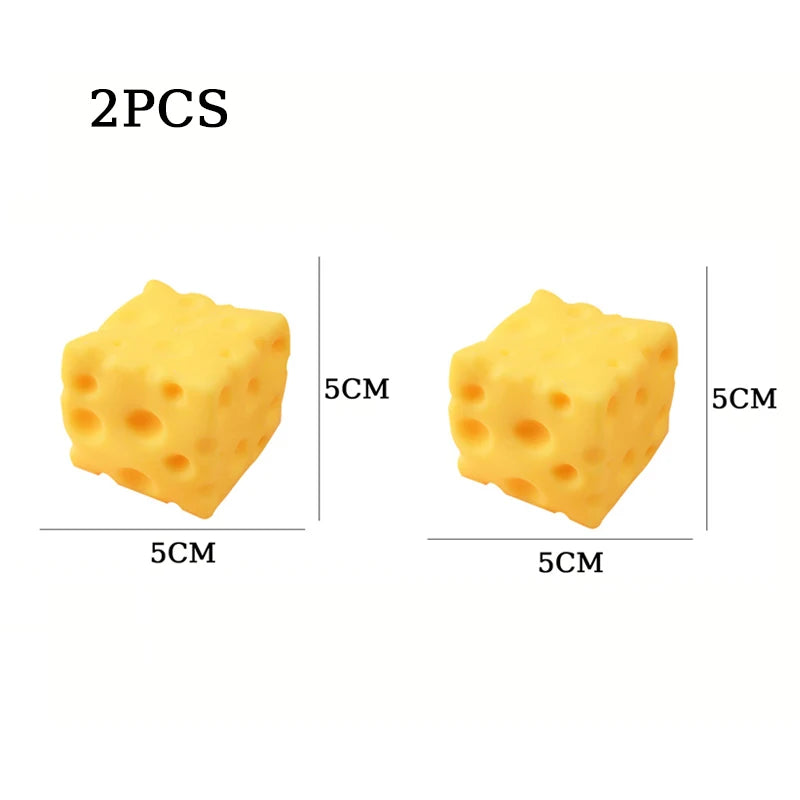 5/7/11Cm Cheese Squeeze Toy Hand Squeeze Soft Slow Rebound Feature Bendable Resilient Exquisite Appearance Safe Material