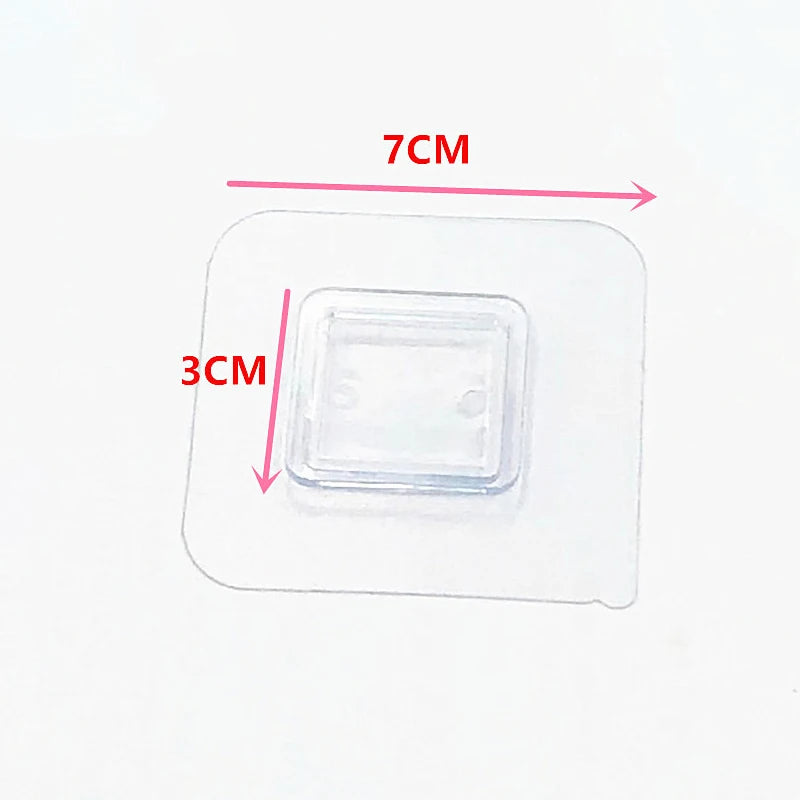 1Pcs Transparent Wire Shelf Wall Mount Sticker Sided Fixing Patch Wall Self Adhesive Hook For Kitchen Bathroom Gadget