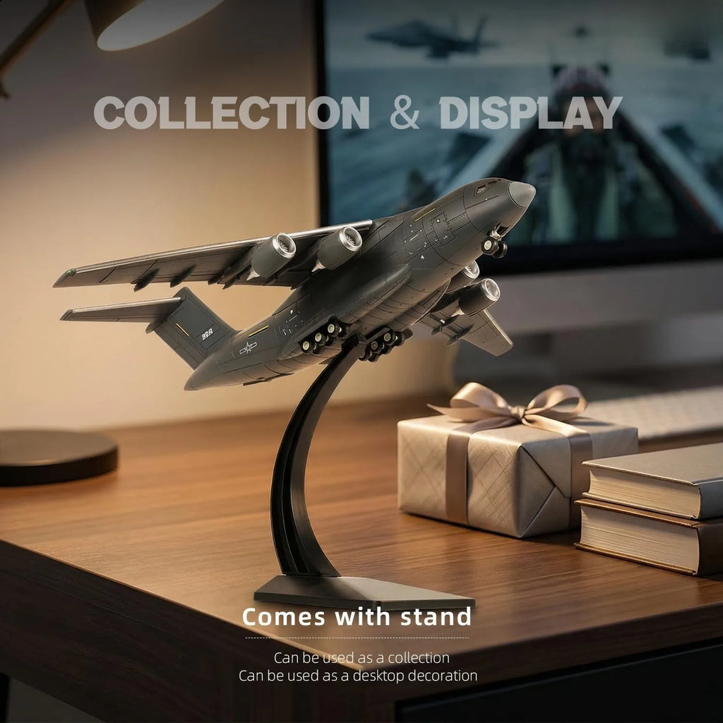 1:100 Scale Y-20 Transport Aircraft Quick Assembly Model Kit, Plastic Y-20 Fun Toy Airplane Assembly Model Kids Gift Suitable