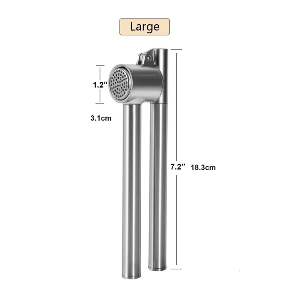 LMETJMA Garlic Press 304 Stainless Steel Garlic Press Mincer Rust Proof Garlic Mincer Heavy Duty Garlic Crusher  JT275