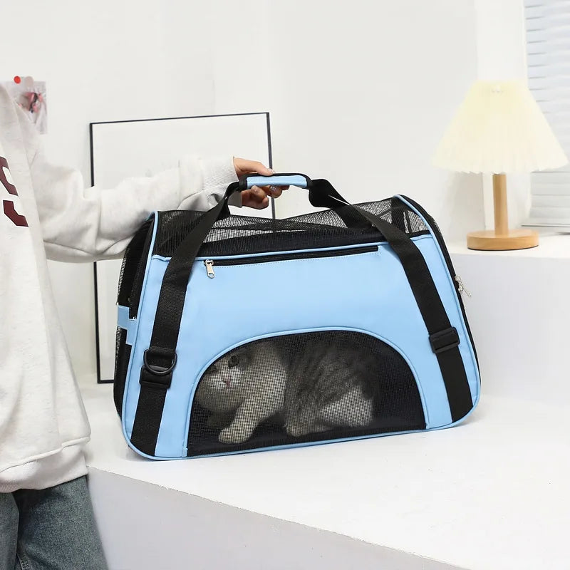 Breathable Pet Carrier Bag Summer Portable Shoulder Handbag for Cat Dog Outdoor Travel