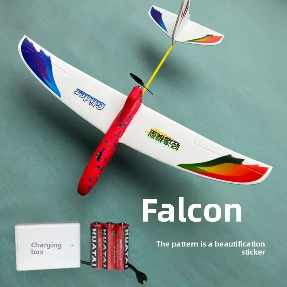 PP Foam Double Wing Airplane Toy Ligthweight Red&Blue Glider Hand Throw Plane Toy High Quality Electric Hand Thrown Aircraft