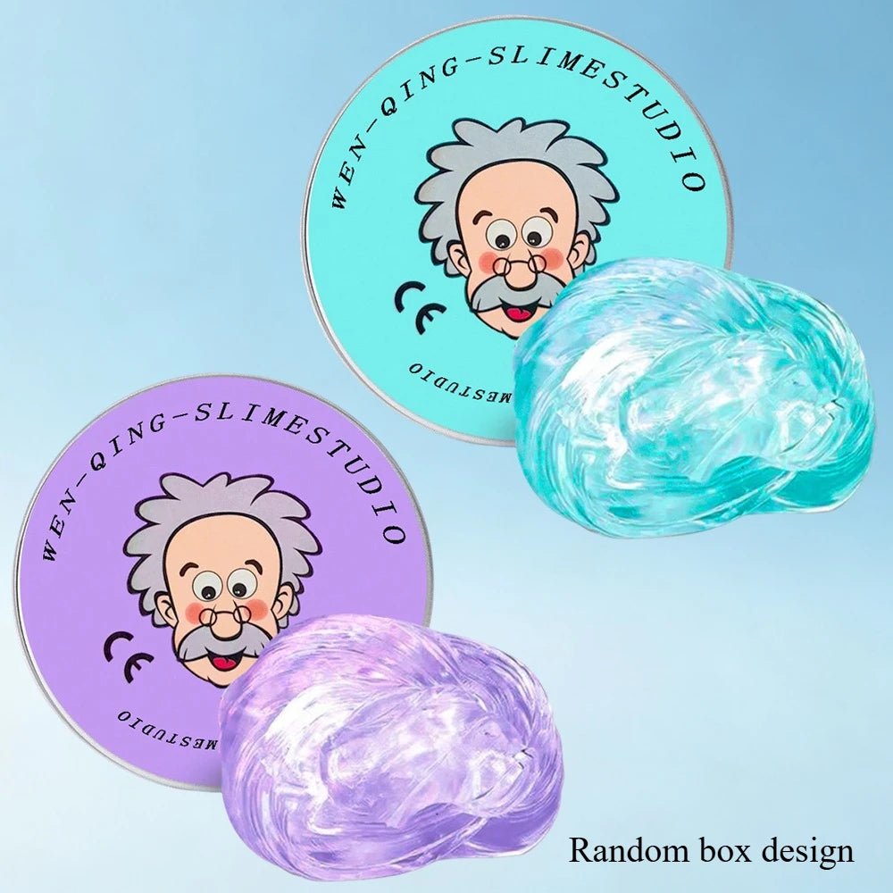 New Stress Relief Toys Old Man Liquid Squishy Transparent Crystal Slime Fluffy Foam Putty Kids Safe Bouncy Stretchy Color Slime