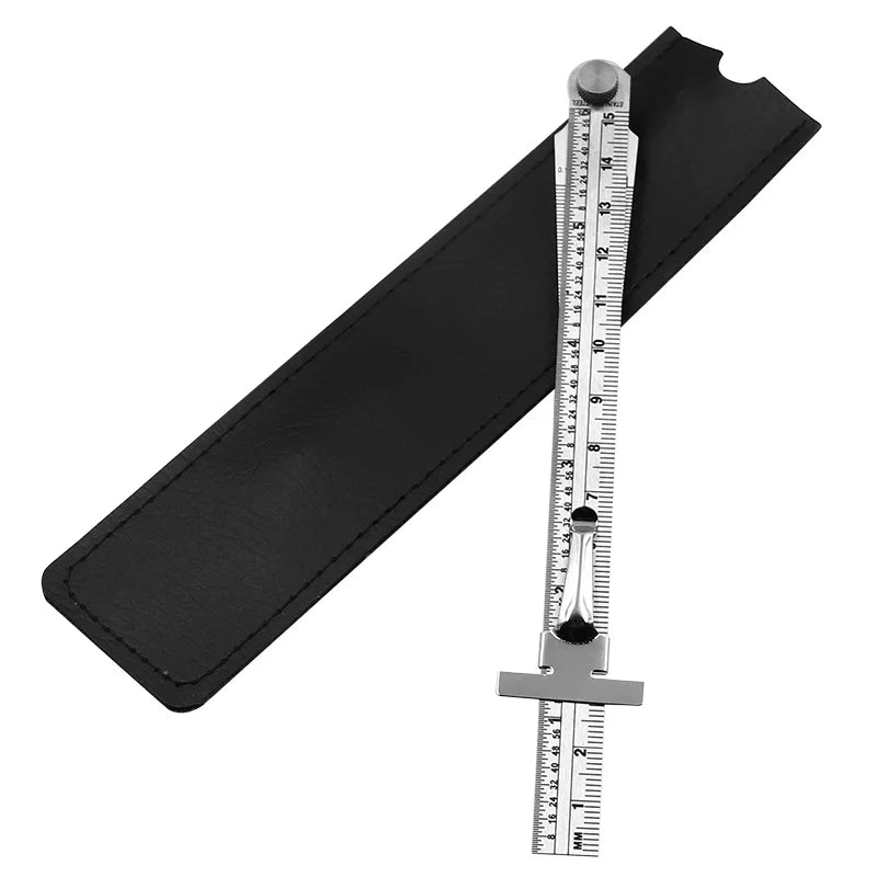 Toolstar Wedge Taper Ruler Stainless Steel 0-150mm Feeler Gauge Depth Ruler Hole Inspection For Measurement Tool Thickness