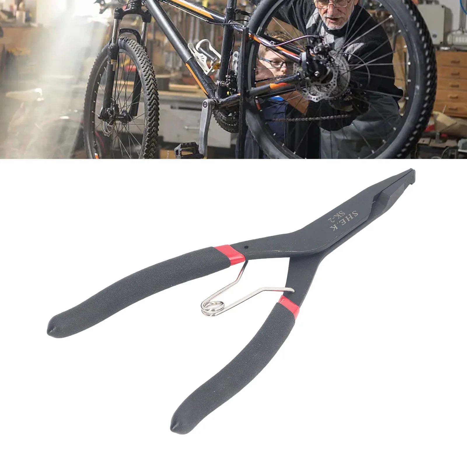 Flat Snap Ring Pliers Snap Ring Pliers 40mm Opening 2mm Thickness High Carbon Steel Ergonomic Design Retaining Ring Pliers