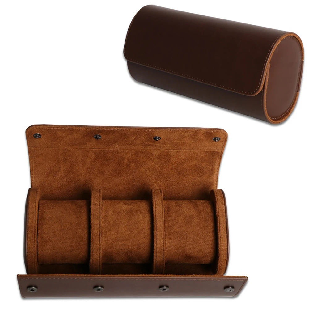 Watch Roll Travel Case-1/2/3 Slot Watch Storage and Organizer-Secure Storage with Innovative Removable Pillows & Solid Dividers