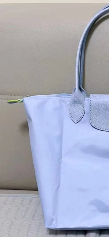 2026 Lightweight Foldable Nylon Shoulder Bag Ladies Water Resistant Shopping Tote Bag Large Handbag for Travel Daily Office