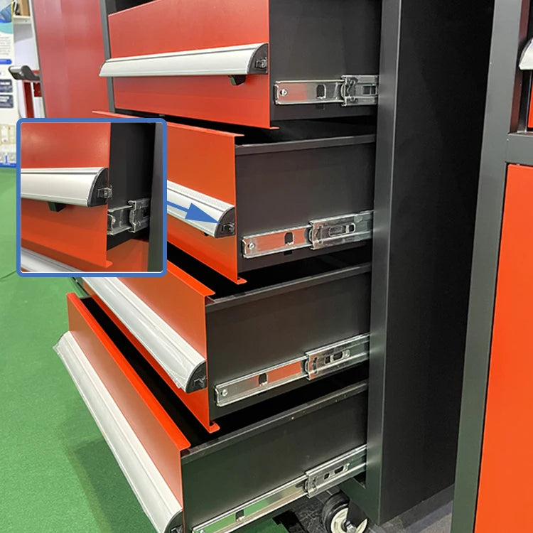 Quality Steel Tool Cabinet Set with Drawers Double-Doors and Multipurpose Trolley for Garage Workshop Factory Mechanic Chest