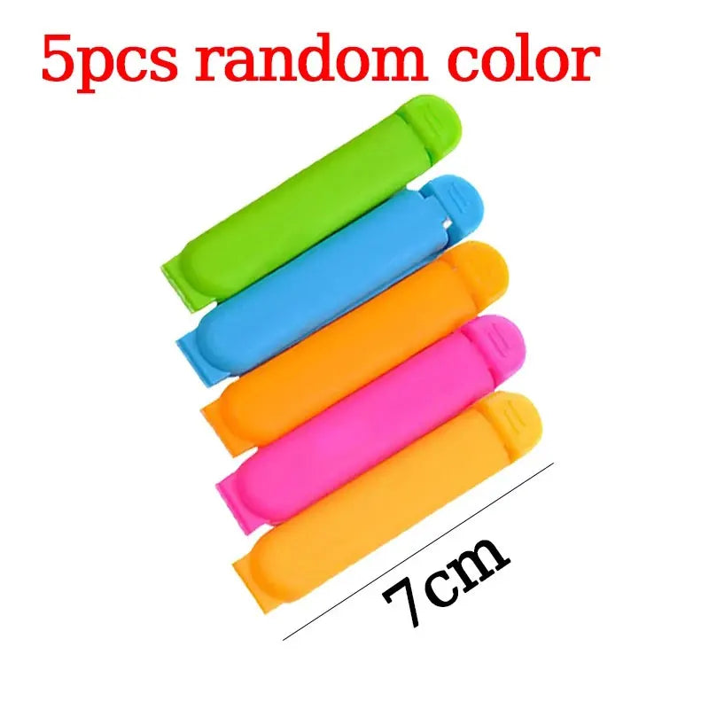 20/5PCS Portable Kitchen Storage Food Snack Seal Sealing Bag Clips Sealer Clamp Plastic Tool Kitchen Accessories Food Bag Clips