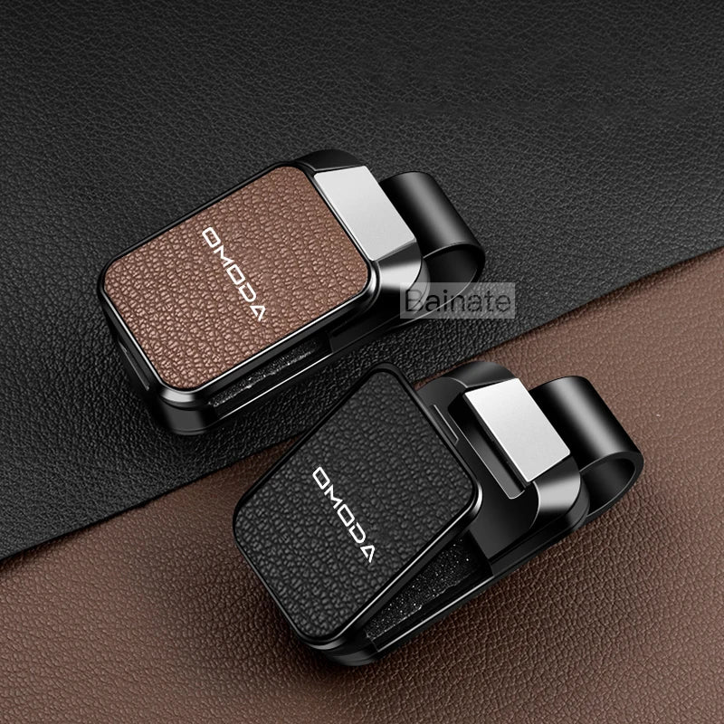 Car Sun Visor Glasses Case Storage Wear-Resistant Sunshade Sunglasses Holder, For Omoda C5 E5 C7 C9 Omoda 5 9 EV PHEV 2024 2025