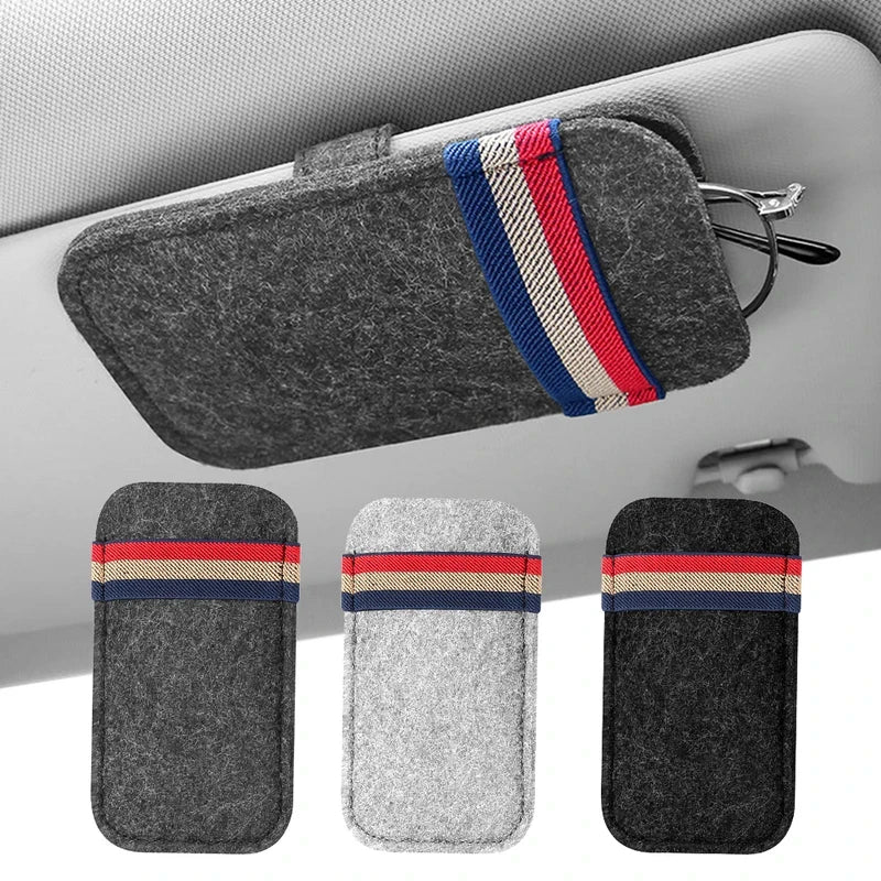 Car Sunglasses Organizer Bag Eyeglass Holder Glasses Storage Clip For Audi Bmw Auto Interior Organize Car Sunglasses Holder