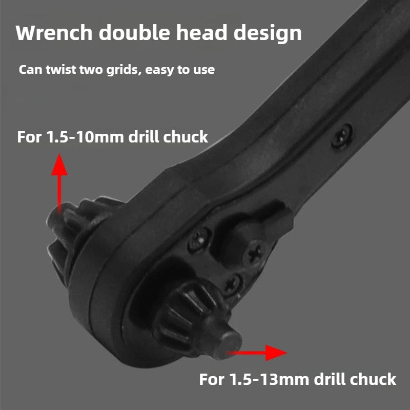 Electric Drill Special Chuck Key Wrench Labor-saving 2-in-1 Ratchet Quick Disassembly Three-jaw Key Handgun Drill Accessories