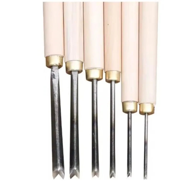 1pc 0.1-0.8cm V Type Exposedness Triangle Chisel Woodworking Chisels Hand Wood Carving Knives FOR Carving Blank Tool