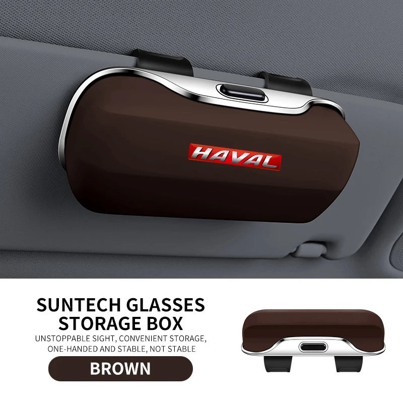 GWM HAVAL H6 H7 H9 Jolion GT Dargo F7 F7X HEV MAX Accessories Car Visor Sunglasses Car Glasses Case Glasses Holder Clip Box