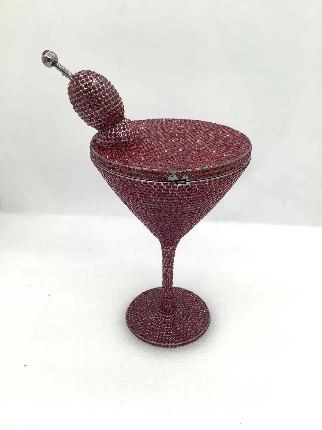 WHTUOHENG Martini Evening Bag Diamond Clutches Goblet Shape Crystal Party Rhinestone Wedding Clutch Cocktail Women Purse Handbag