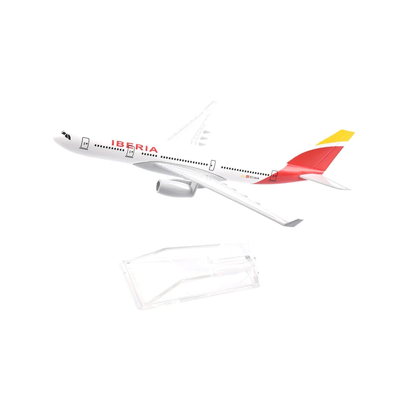 JASON TUTU 16cm Spain Iberia Airlines A330 Aircraft Model Planel Airplane Diecast Metal 1/400 Scale Planes