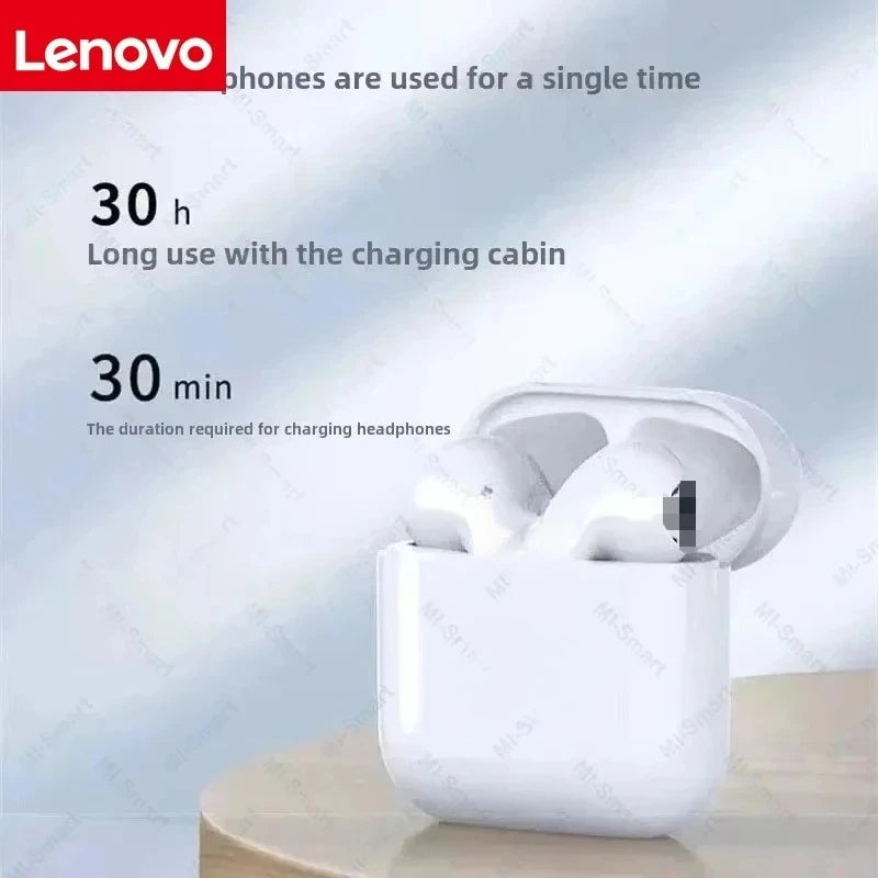 Lenovo Wireless Headset Mini Bluetooth 5.3 Headphones Sleek Design Superior Sound Quality Long Battery Life for iPhone Xiaomi