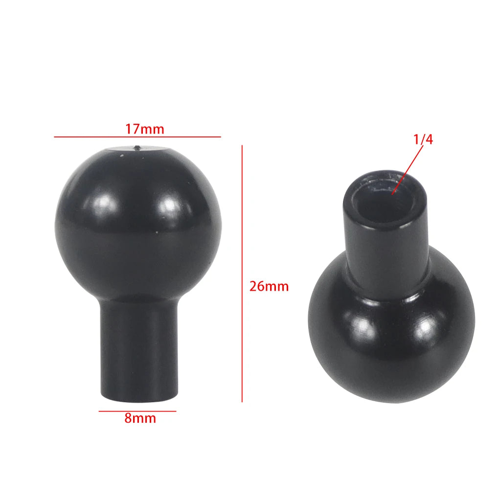 13mm/15mm/17mm/20mm Ball Head Adapter Clip Mount for Gopro Hero 11 10 9 Action Camera Car Auto Mounting Bracket Recorder Sucker