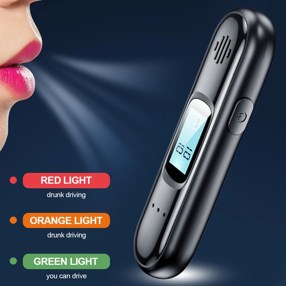 Portable Non-Contact Alcohol Tester with LCD Screen Display Alcoholmeter Alcohol Tester Accuracy Breathalyzer Diagnostic Tool