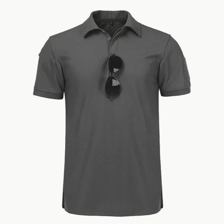 Men's Quick Dry Embroidered Plus Size Shirts Summer Male Breathable Clothes Elastic Plain Camping Climbing Hiking T-shirts