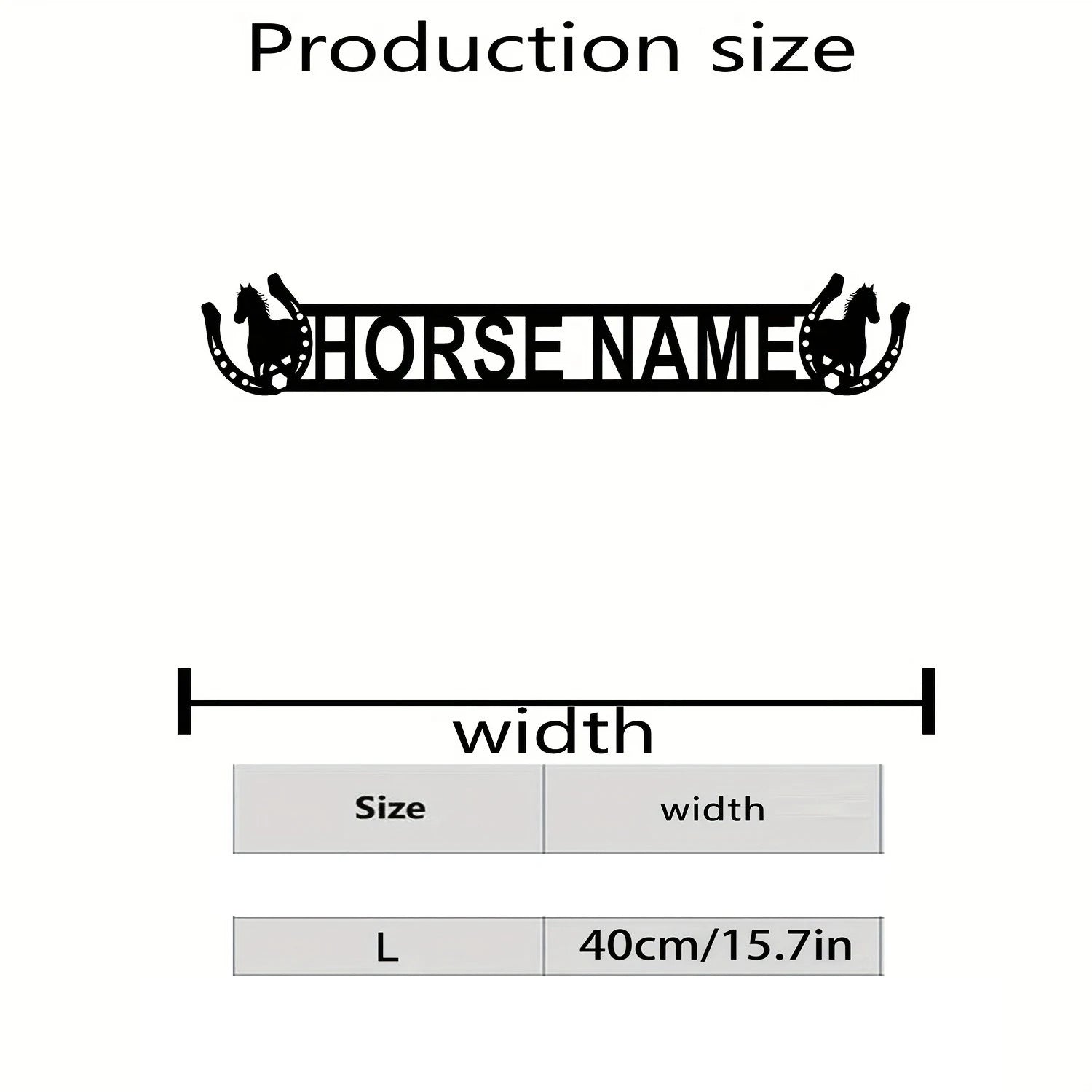 [Customizable Metal Sign] Customizable 2D Flat Metal Horse Stable Sign | Personalized Name/Number Wall Art Decor for Farm