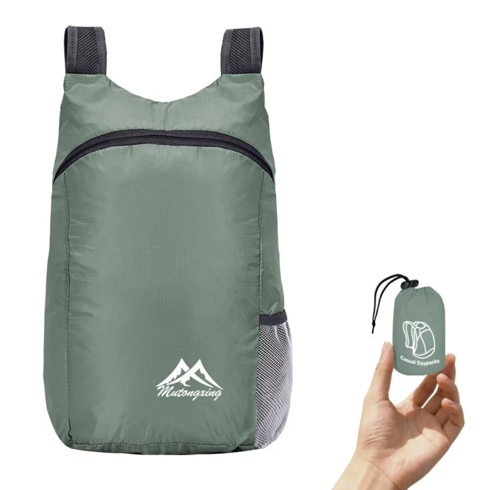 High Quality 20L Packable Backpack Lightweight Ultralight Handy Travel Daypack Bag Foldable Outdoor Folding Bag For Men Women