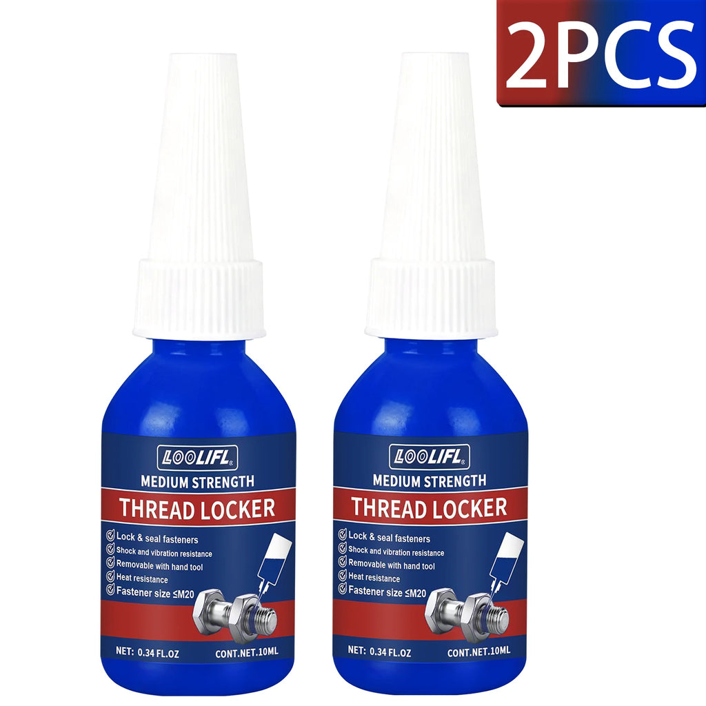 50ML 243 Blue Medium Strength Threadlockers,Universal Thread Adhesives,For All Metal Threaded Components,Removable Waterproof