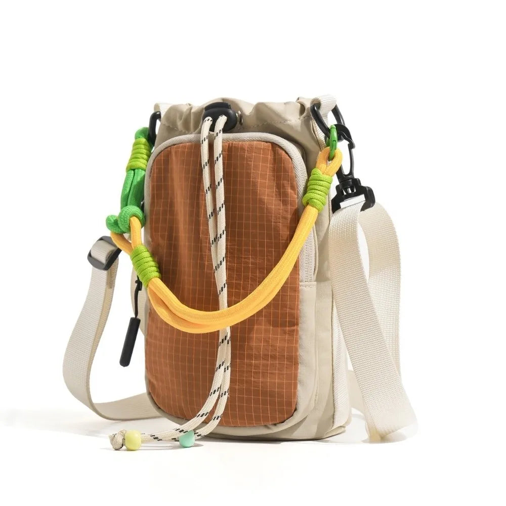 Fashion Simple Water Bottle Bag Colorful Large Capacity Phone Bag Waterproof Portable Crossbody Bag Outdoor Carrying