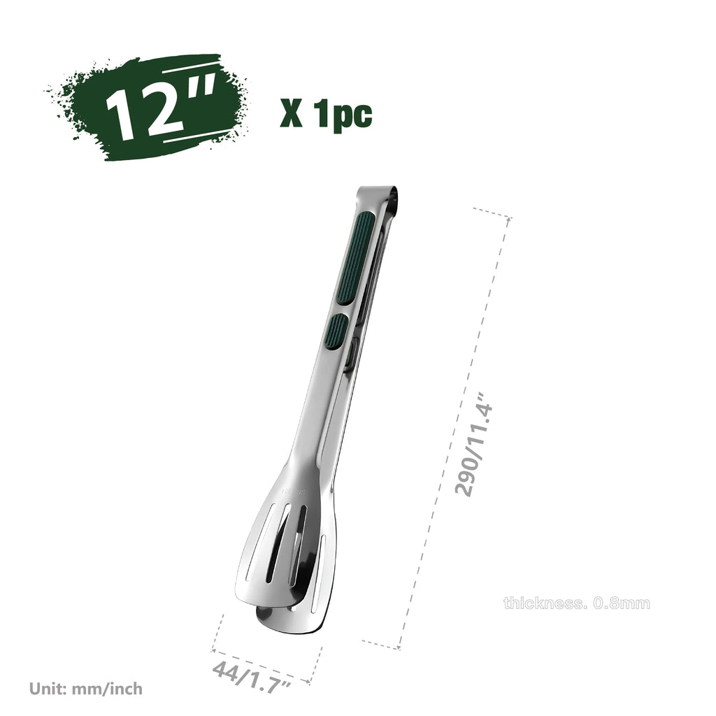 VIMACO® High Quality Stainless Steel 304 18/8 Food Tong Small Serving Utensils for Cooking Entertain Salad Barbecue Buffet Toast
