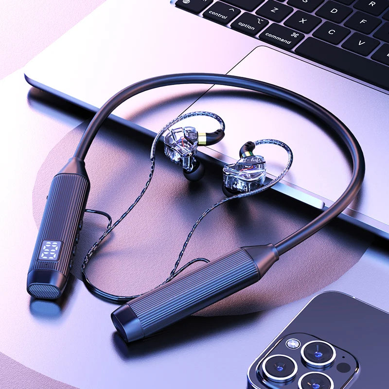 50H Play Time Wireless Headphones 9D Surround Bass ENC Bluetooth Earphones Neckband Earbuds Waterproof Sports Gaming Headsets