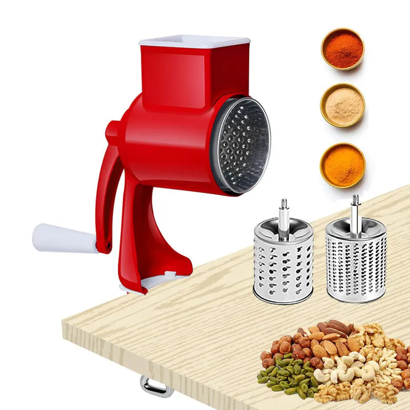 Grain Grinder Hand Crank Mill Grinder Aluminum Alloy Manual Table Clamp Milling Machine for Home Kitchen Commercial Grinding Nut