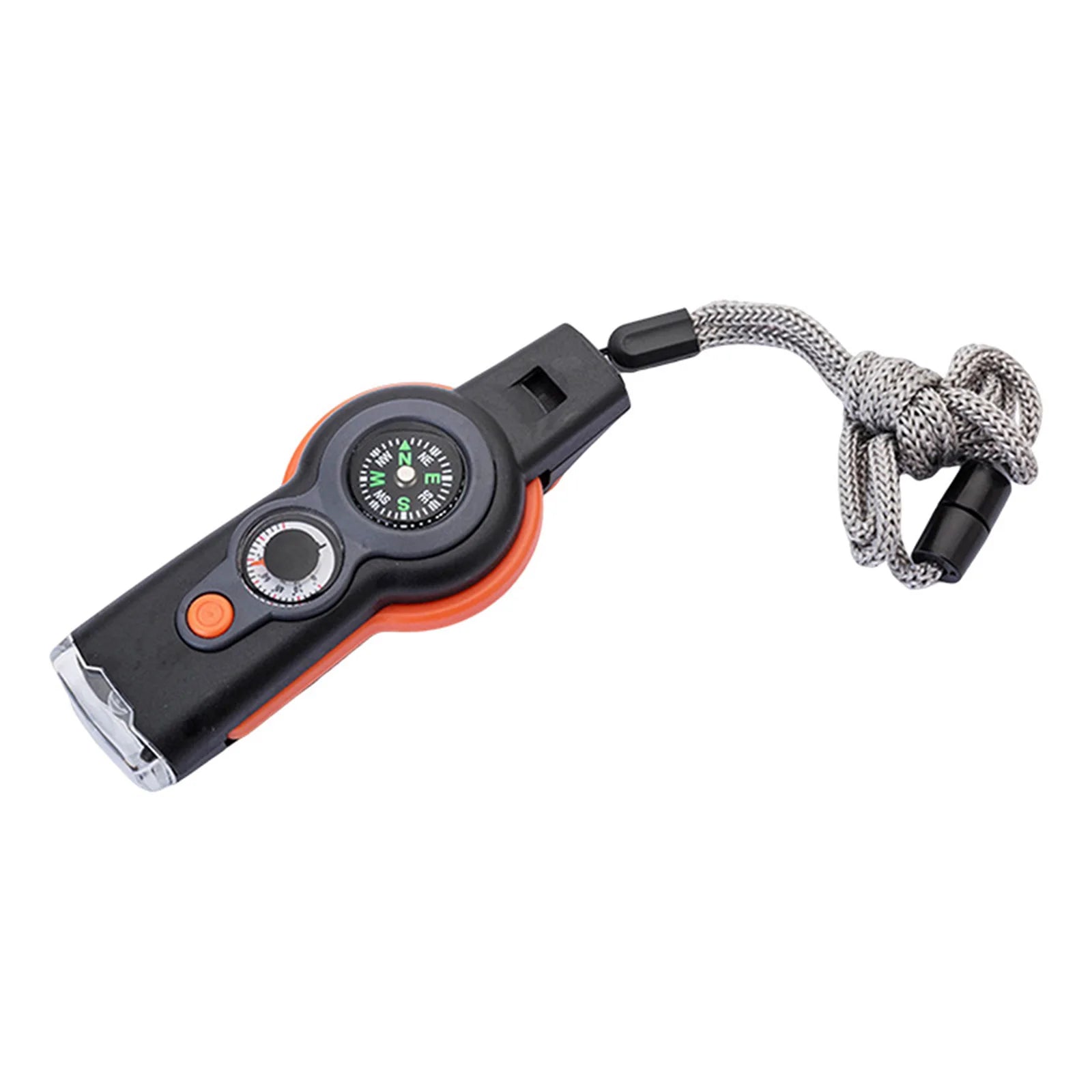 Emergency Survival Whistle 7 In 1 With LED Light Compass And Thermometer Outdoor Emergency Kit For Hiking Camping Compass Tool