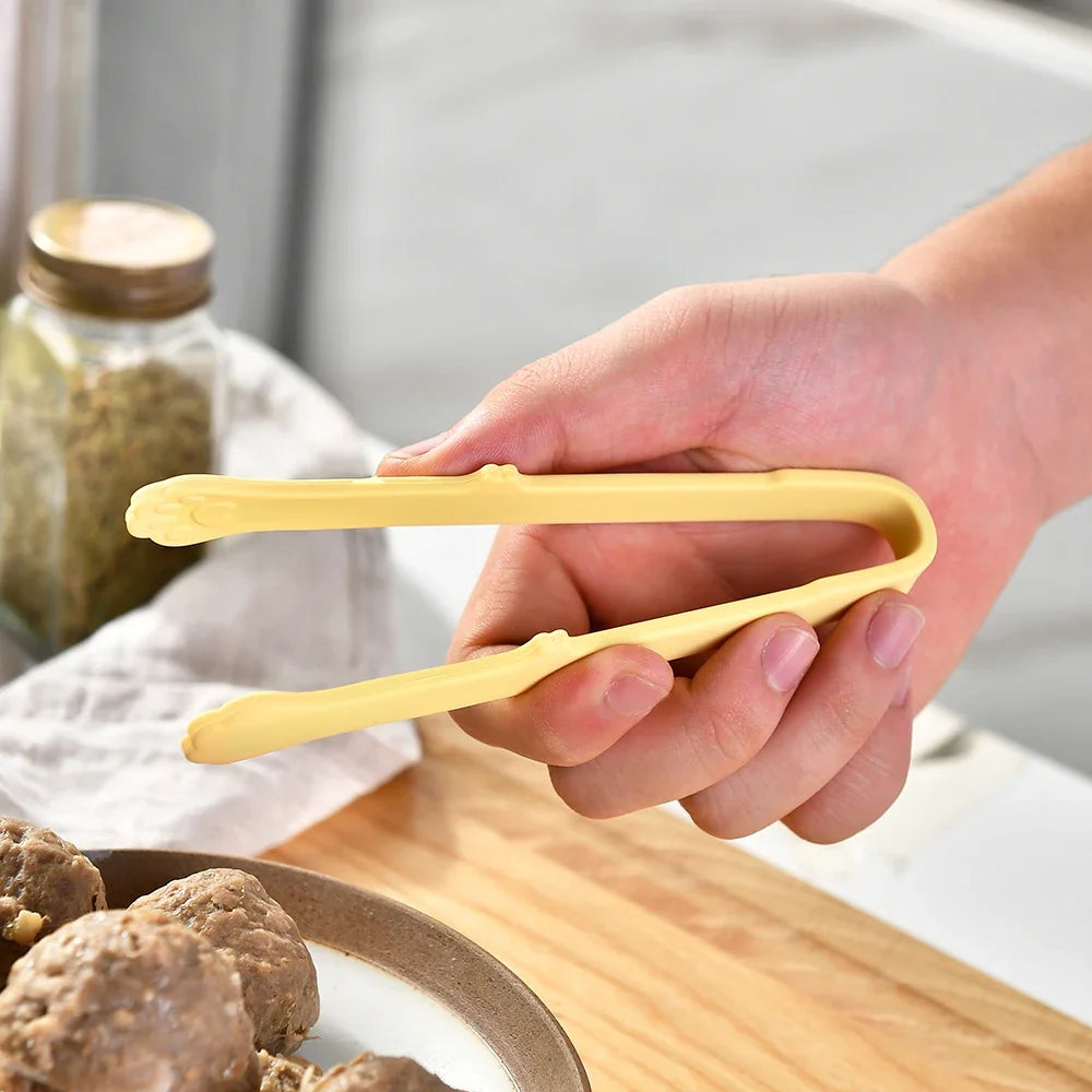3Pcs Silicone Ice Tongs Bread Cake Clamps Salad Coffee Sugar Cubes Clips for Restaurant Bar Party Serving Tongs Kitchen Tools