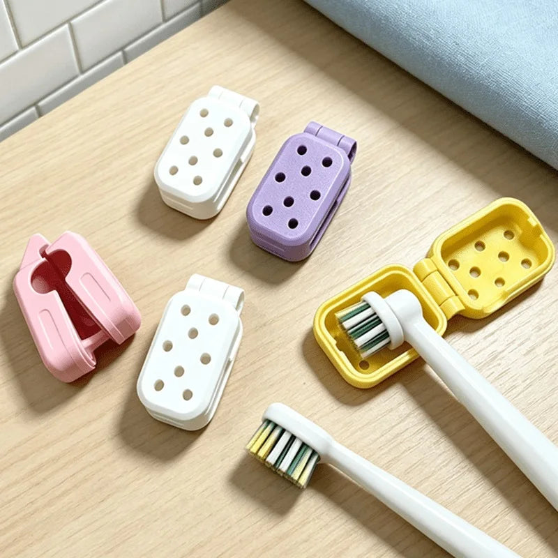 10PCS Portable Travel Toothbrush Head Protector Caps, Flip Hinged Breathable Resistant Toothbrush Covers, Hygienic Toothbrush