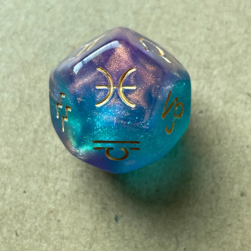 3pcs/lot Astrological Dice 12 Sided Multicolor Constellation Dice for Party Game Astrology Tarot Constellation Divination Dice
