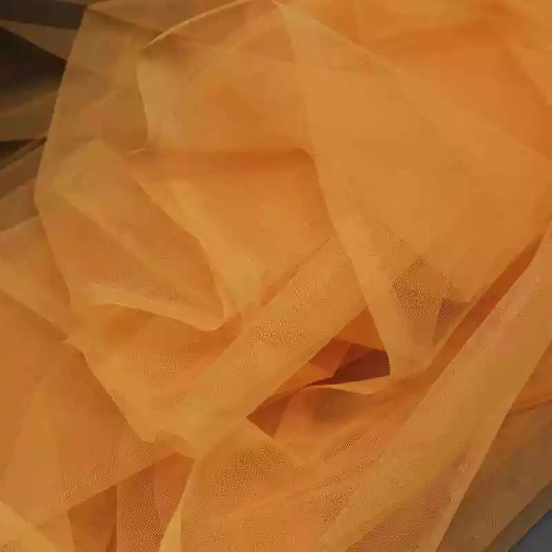 Burnt Orange Soft Tulle Fabric - Wedding Decor Curtains, Chair Covers, Tutu Skirts & DIY Crafting Mesh Material