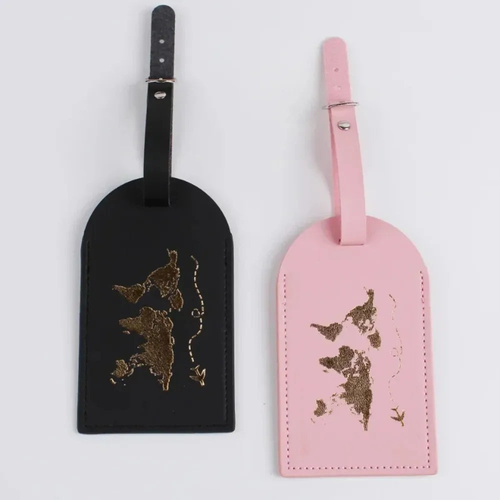 2PCS Map Luggage Tag Hanging Tag With Name ID Cards Anti-lost Lightweight Travel Accessories For Flight for Lovers Gifts