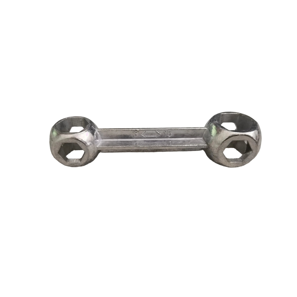 Mini Portable 10-in-1 Hexagonal Metal Bone Wrench Tool High-Quality Multi-Purpose Wrench for 6-15 mm Inner Hole Bicycle Repair