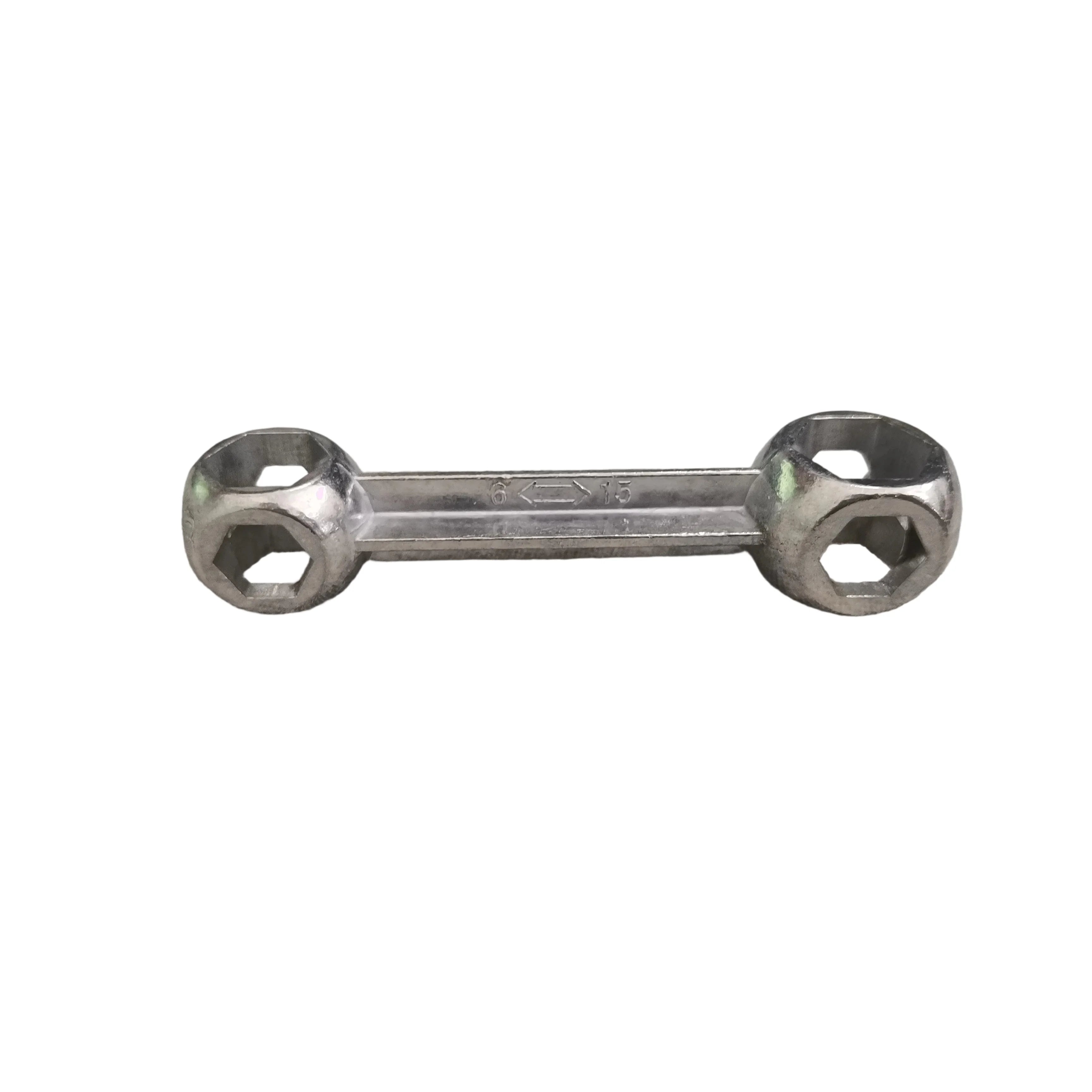 Mini Portable 10-in-1 Hexagonal Metal Bone Wrench Tool High-Quality Multi-Purpose Wrench for 6-15 mm Inner Hole Bicycle Repair