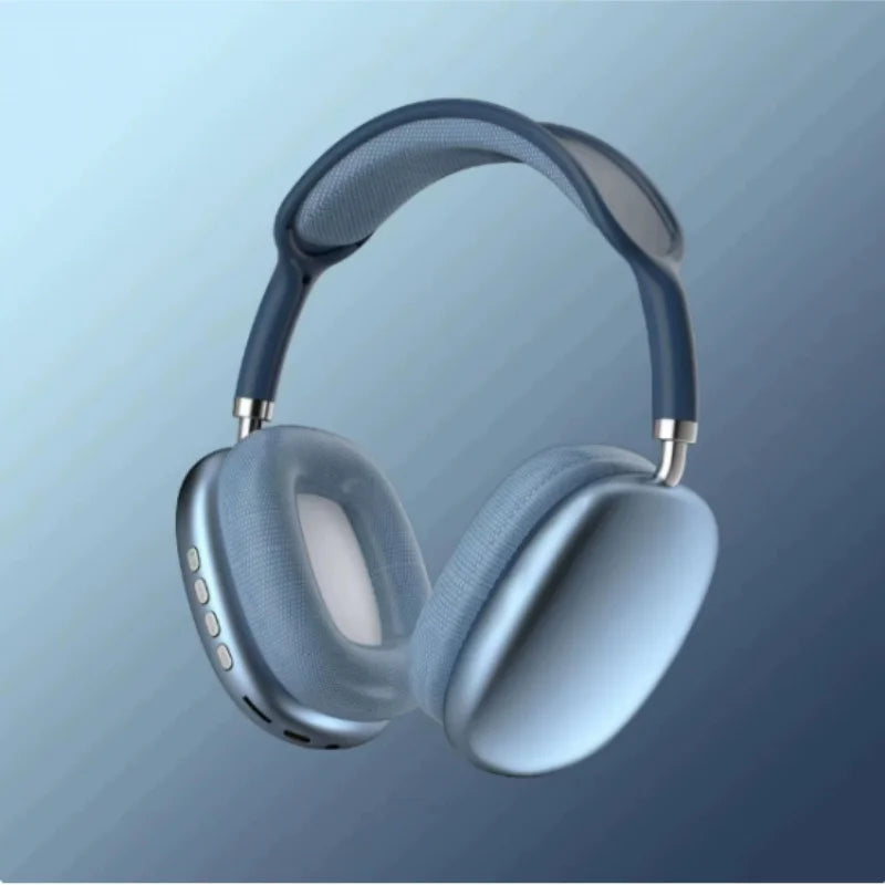 P9 Plus Max Overhead Wireless Bluetooth Earphones Noise-Canceling Long Standby Card-Slot Large Cushioned Ear Covers for Comfort