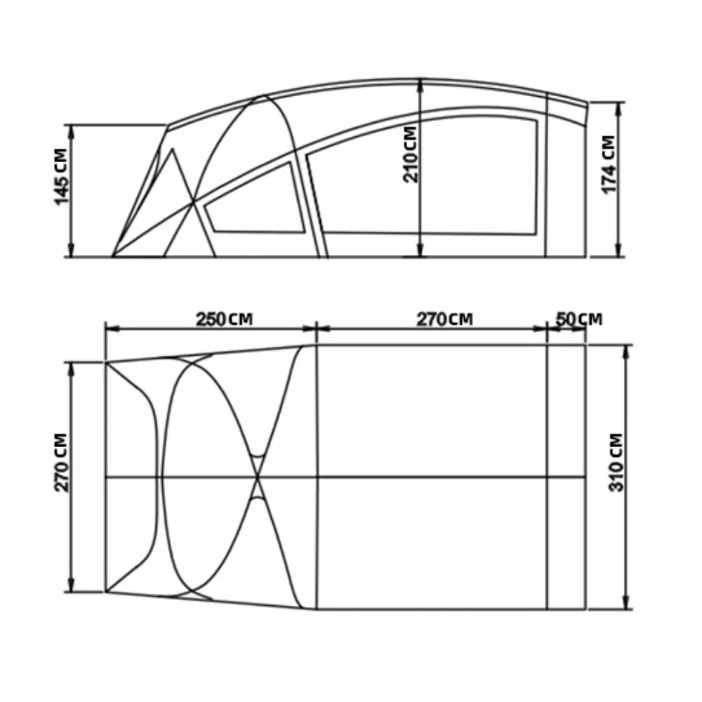 Camping Tarp Canopy Camping Tent, UV Protection, Waterproof, Mosquito Proof, Outdoor Sun Shelter Tent