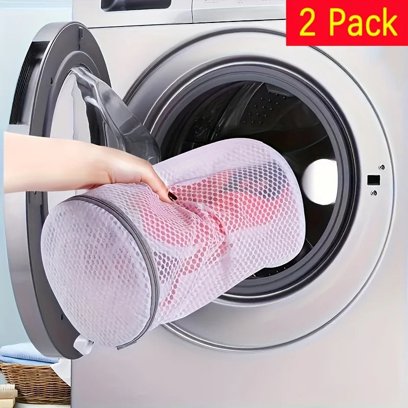 2pcs Shoes Washing Bags, Sneaker Mesh Washing Bag, Shoe Cleaning Laundry Bag, For Sneaker, Boost, Slipper