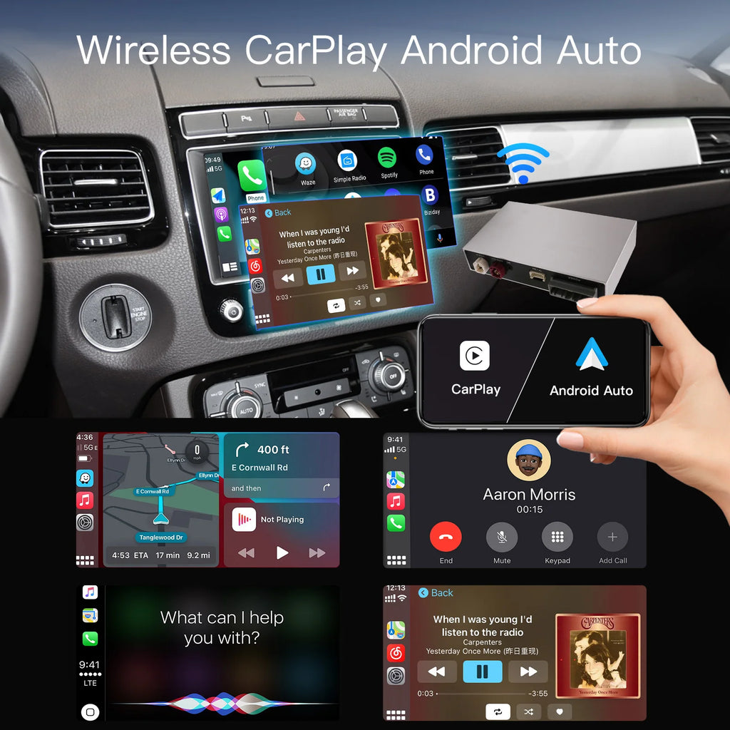 CarPlay wireless Android Auto for VW Touareg, 8 “ display, mirror, car playback, AirPlay limitation, RNS850, 2010-2018