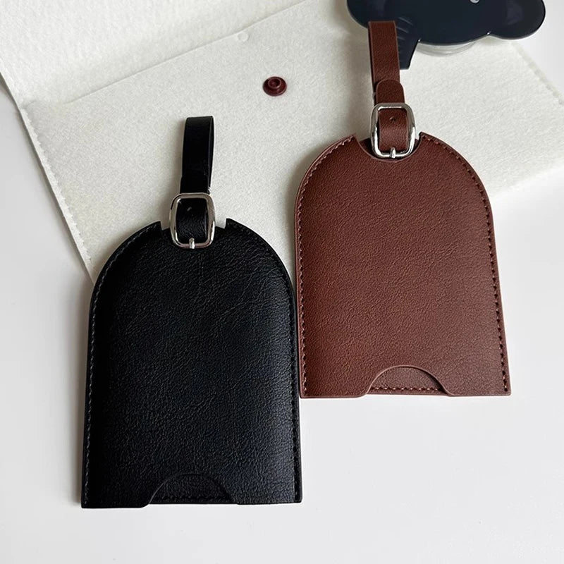 Personalize Initials Luggage Tag Custom LOGO Letter Men Women Suitcase Name Baggage Tag PU Airplane Labels Travel Accessories